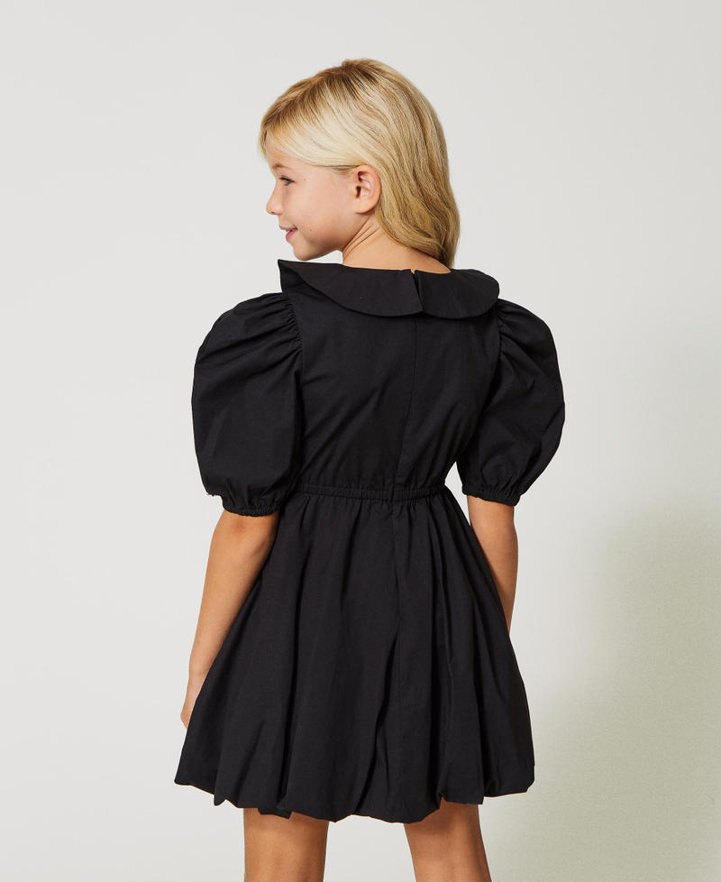 Popelinekleid mit Kragen