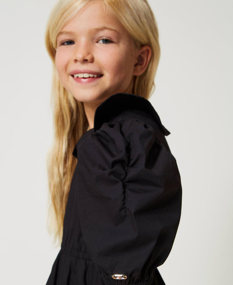 Popelinekleid mit Kragen