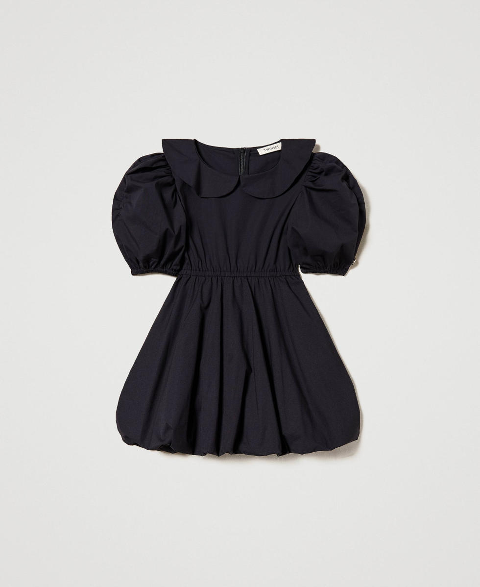 Popelinekleid mit Kragen