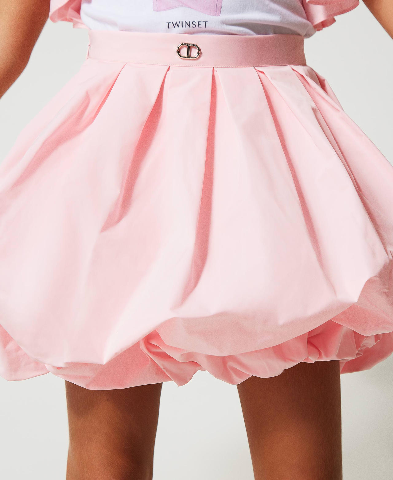 Taffeta balloon skirt Girl, Pink | TWINSET Milano