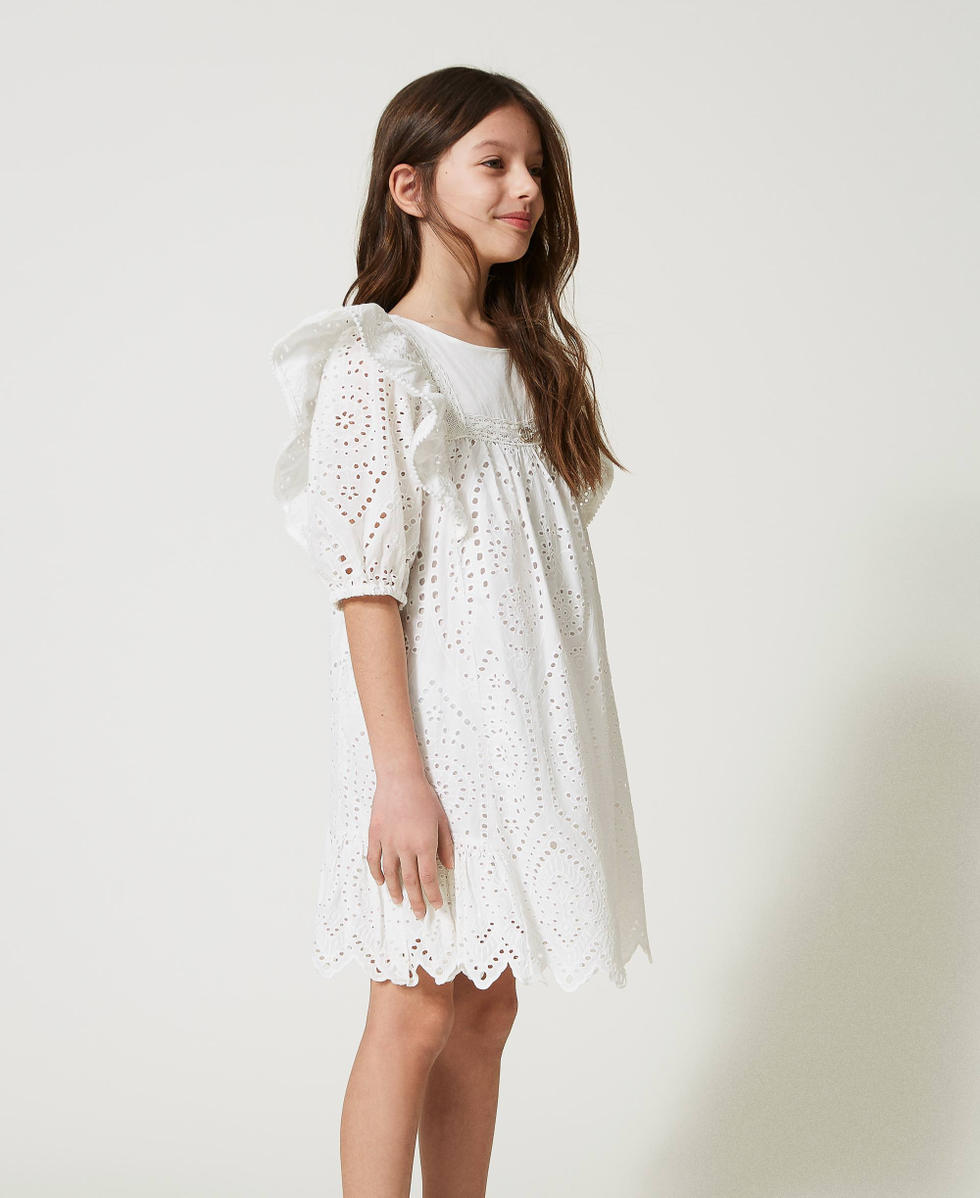 Girls white broderie dress outlet
