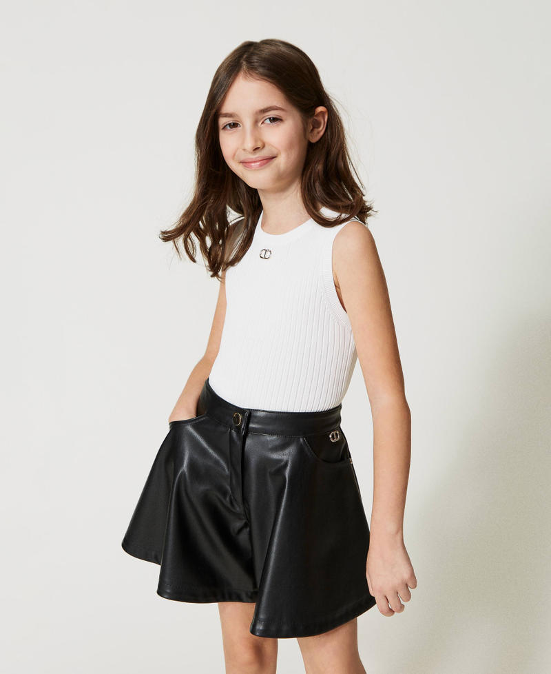 Fitted top with Oval T Meringue Girl 231GJ3405_00366_01