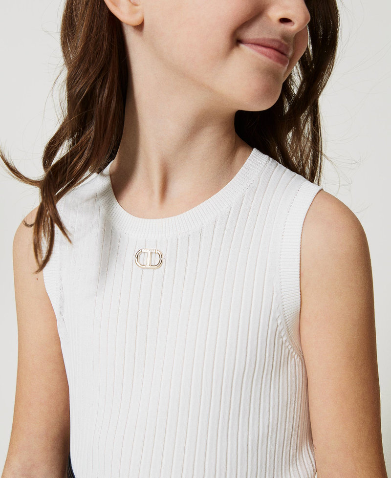 Fitted top with Oval T Meringue Girl 231GJ3405_00366_04