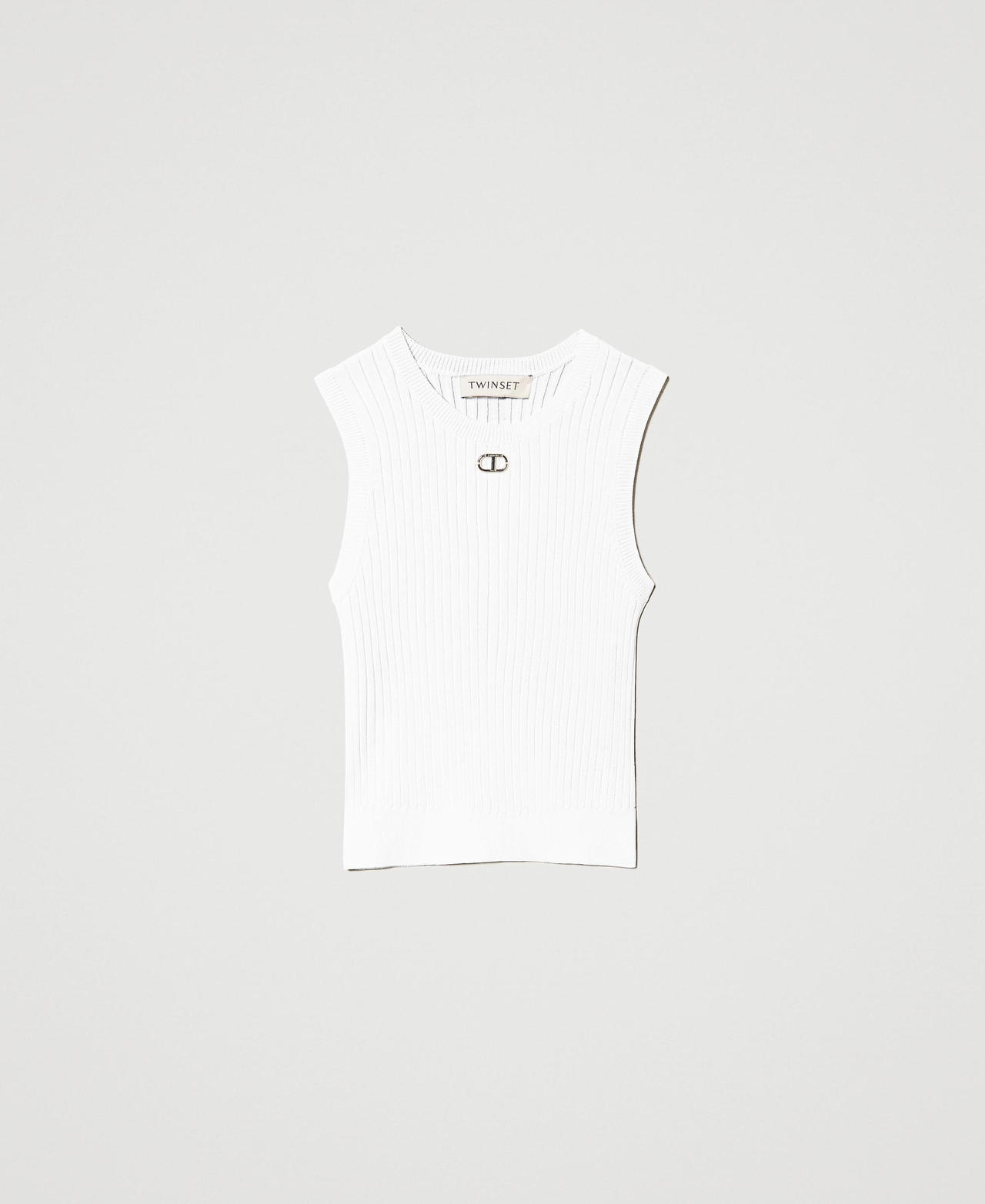 Fitted top with Oval T Meringue Girl 231GJ3405_00366_0S