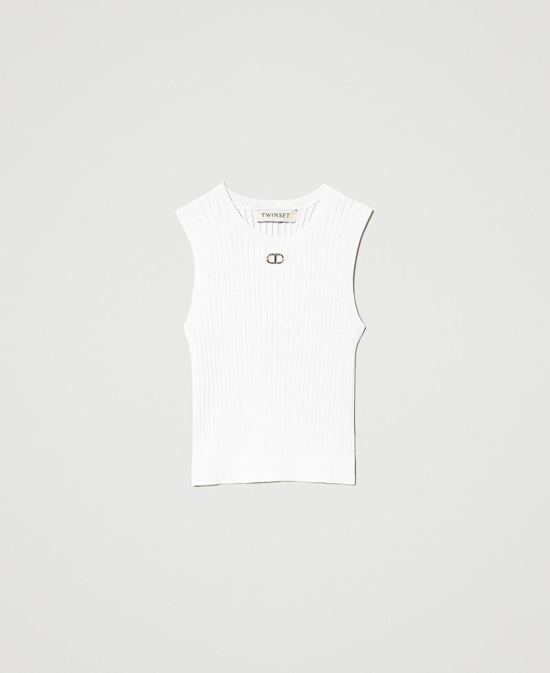 Fitted top with Oval T Meringue Girl 231GJ3405_00366_0S