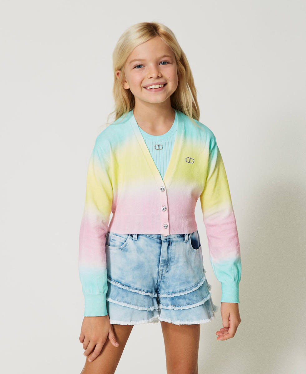 Cardigan with fadeout print