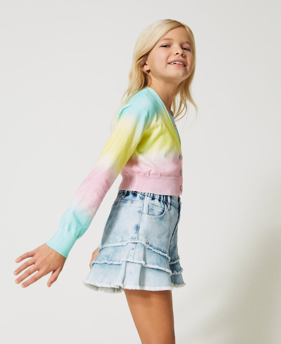 Cardigan with fadeout print