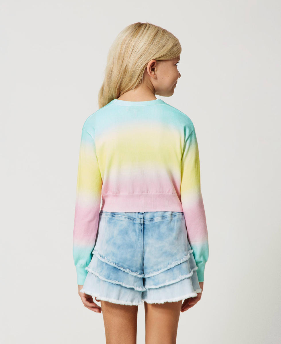 Cardigan with fadeout print