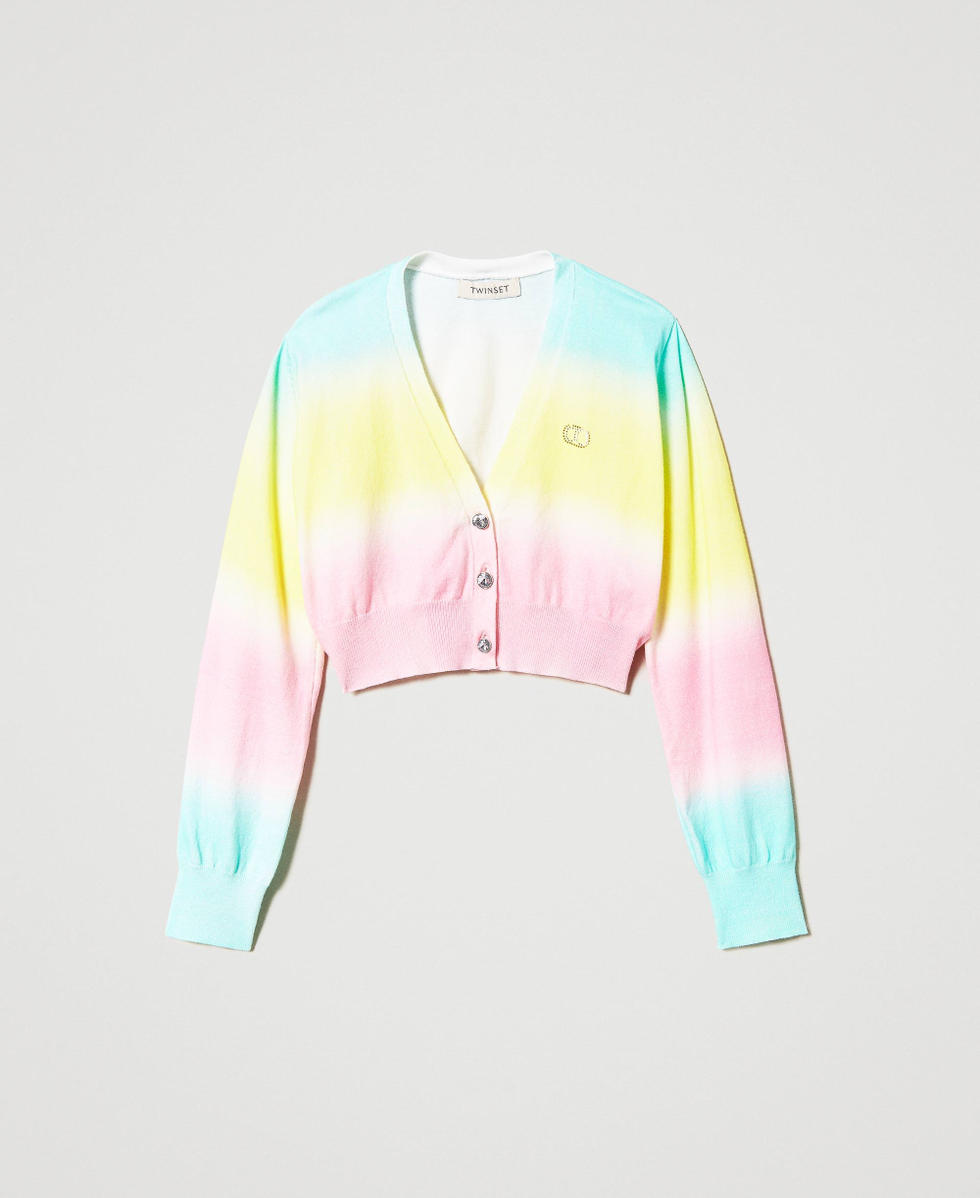 Cardigan with fadeout print