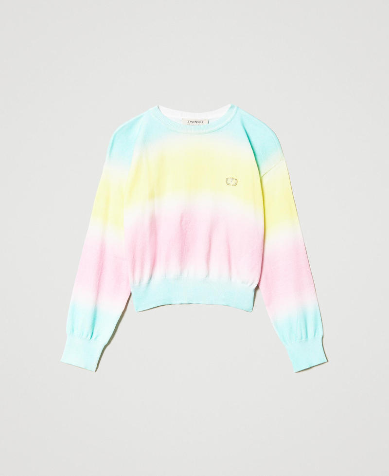 Jumper with fadeout print Multicolour Minty Milk / Pastel Pink / Lime Green Girl 231GJ3463-0S