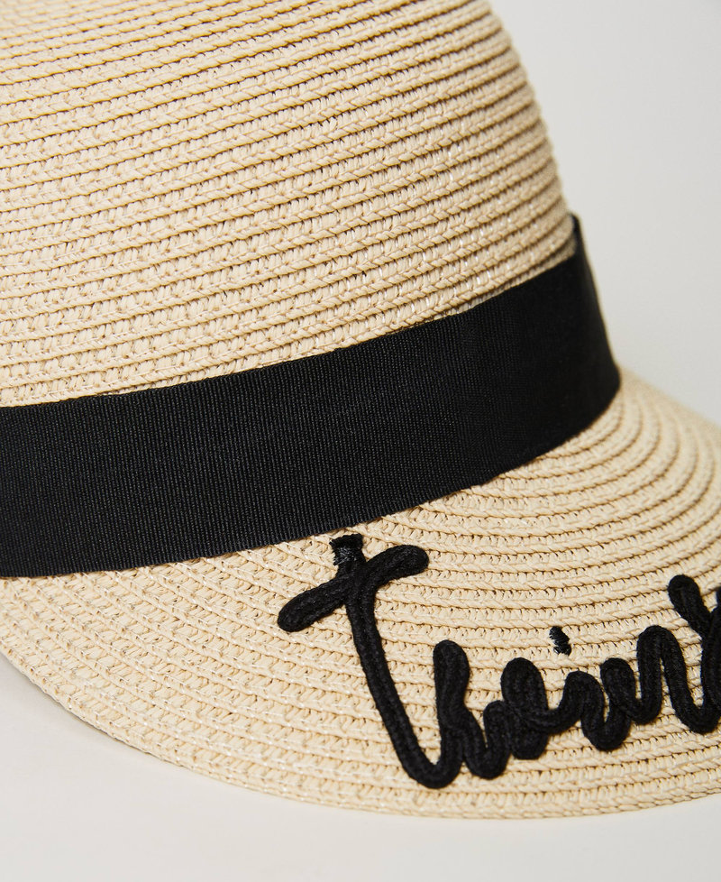 Babyhug Mango Embroidered Straw Hat - Blue