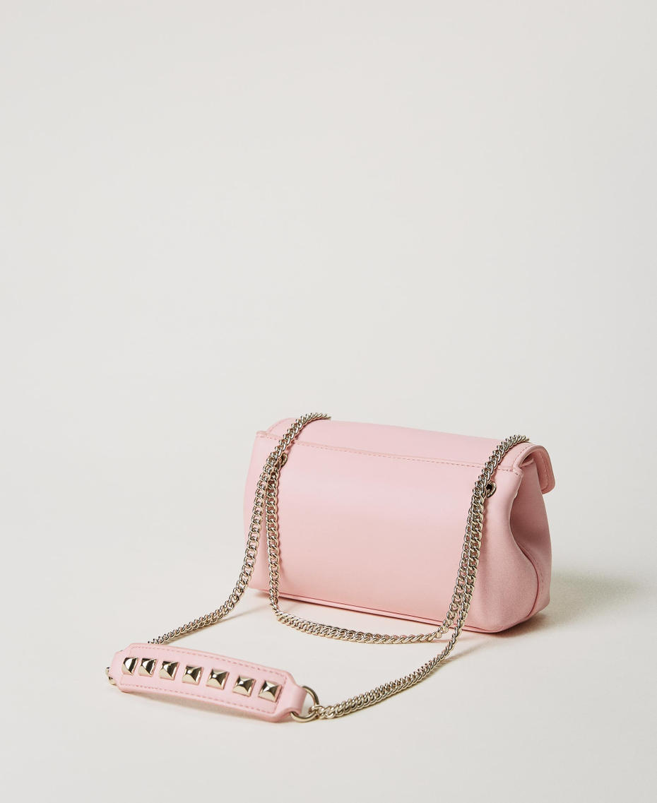 Borsa a tracolla con logo e borchie Pastel Pink Bambina 231GJ7670_10375_03