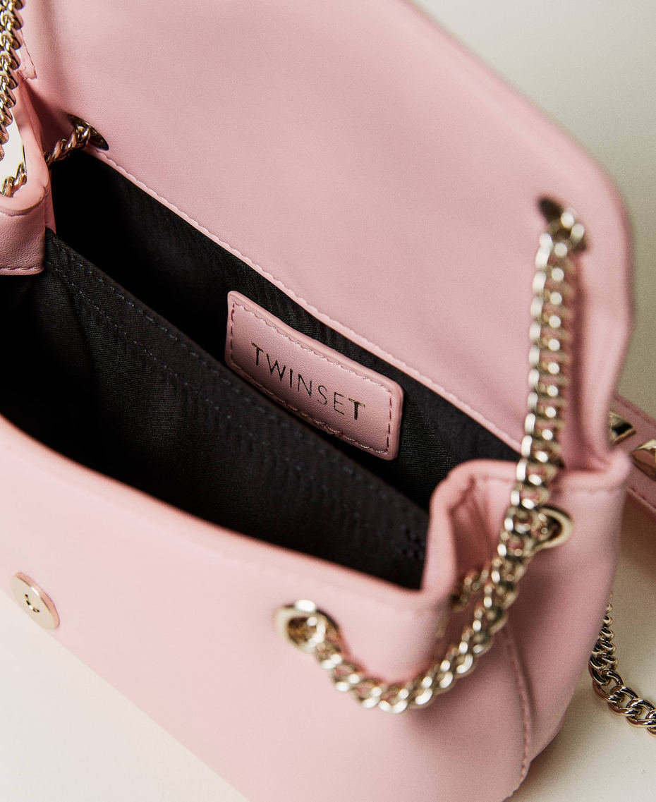 Borsa a tracolla con logo e borchie Pastel Pink Bambina 231GJ7670_10375_04