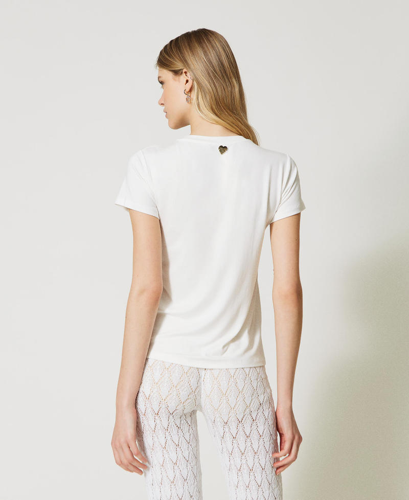T-shirt with sequin embroidery