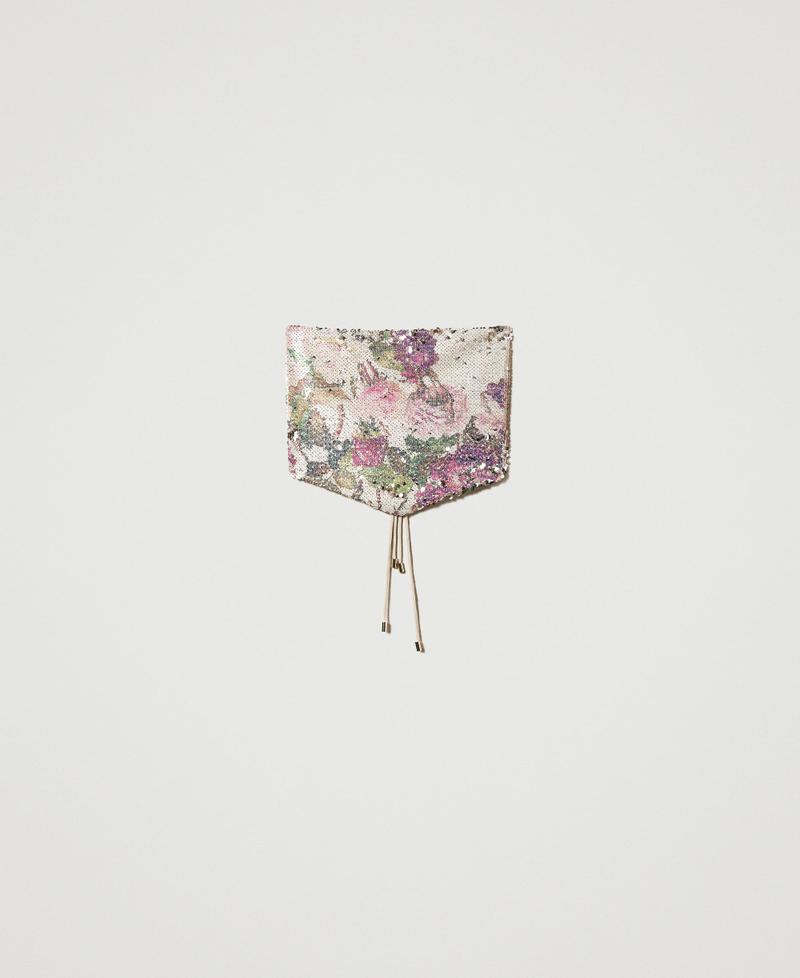 Top avec sequins floraux all-over