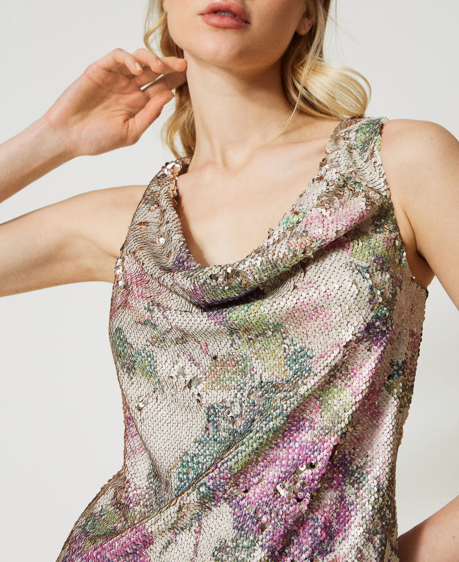 Full sequin floral dress