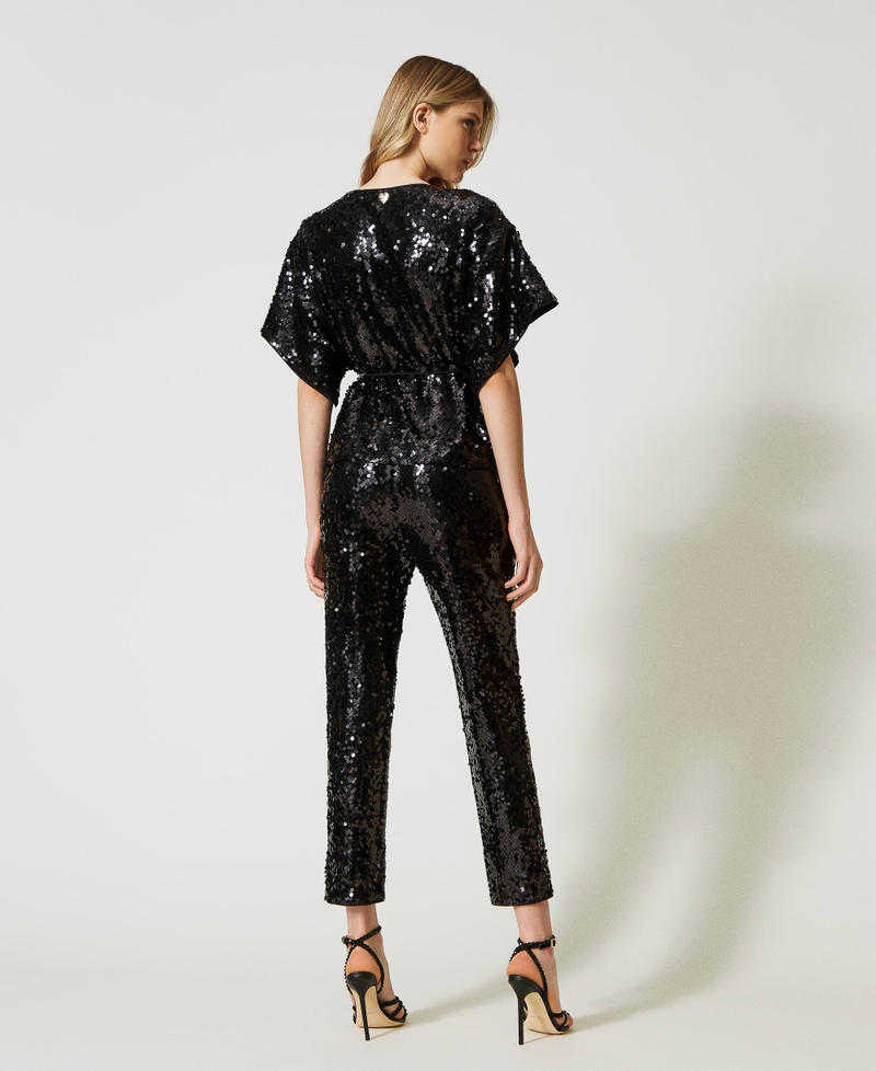 Full sequin trousers Black Woman 231LB24BB_00006_04