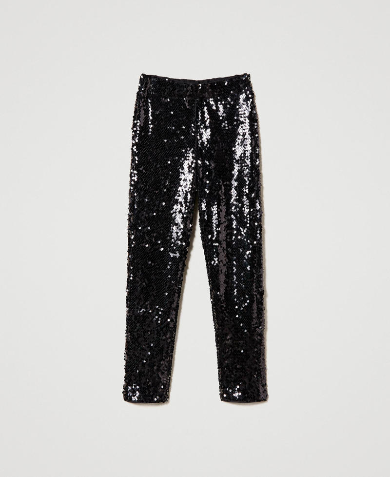 Full sequin trousers Black Woman 231LB24BB_00006_S0