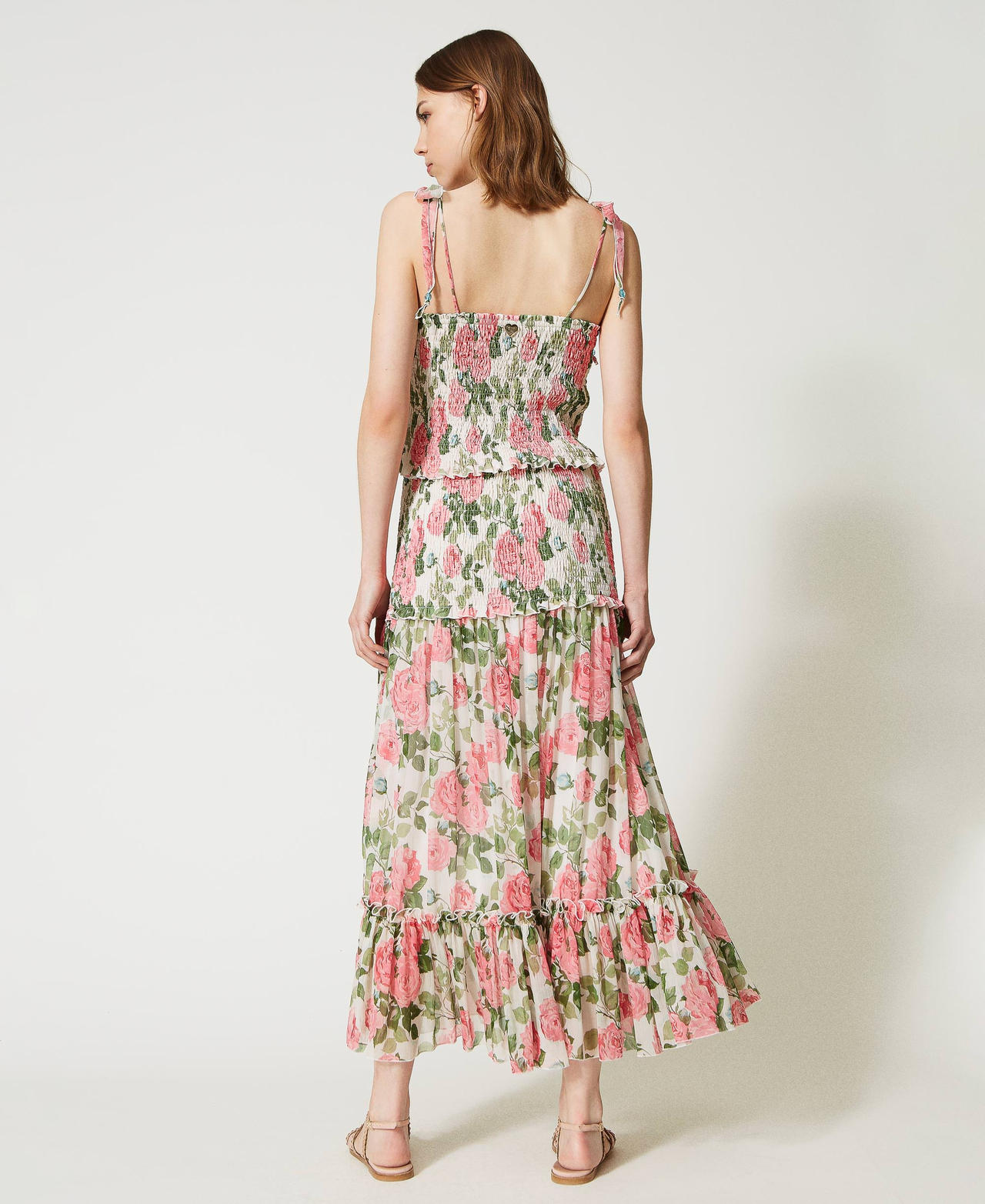 Rock-Kleid mit Rosenprint