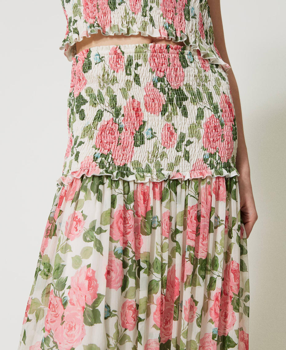 Rock-Kleid mit Rosenprint