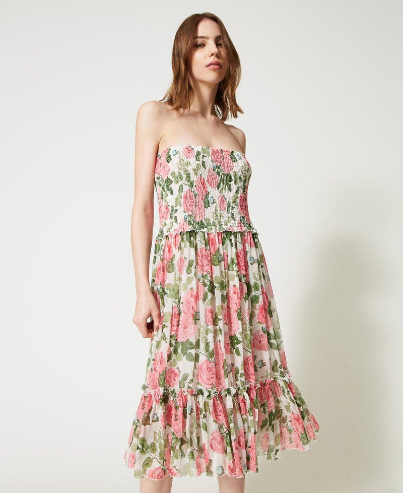 Rock-Kleid mit Rosenprint