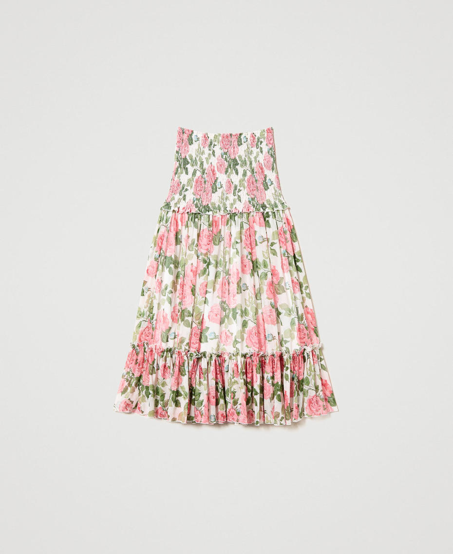 Rock-Kleid mit Rosenprint