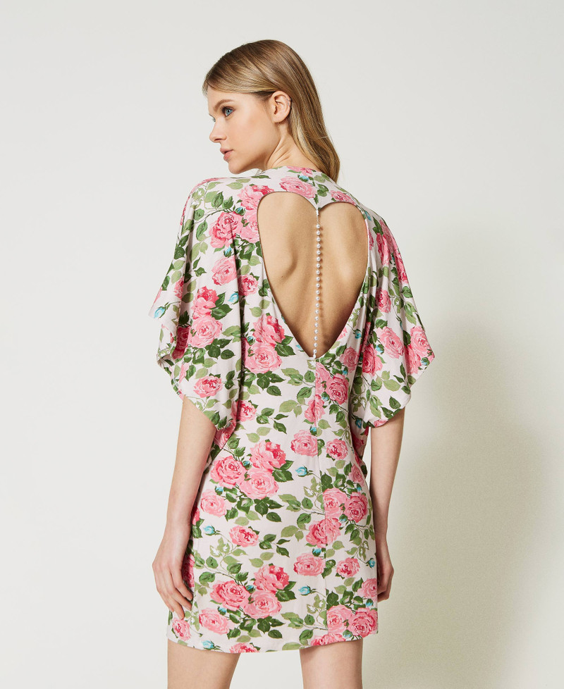 Floerns Abito Corto Estivo Donna Con Stampa Floreale Ciliegie E Spalline Regolabili. Vestibilità A Trapezio, In Rosa Chiaro Floreale, Taglia M. Ideale Per Spiaggia E Vacanze.