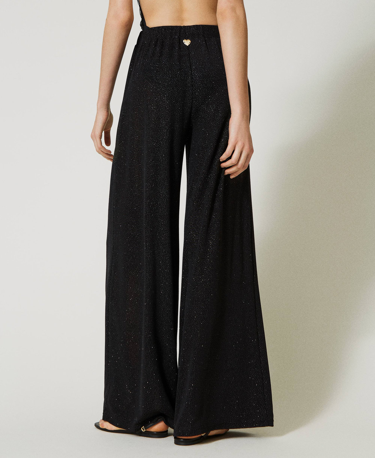 Palazzo trousers with elasticated waist