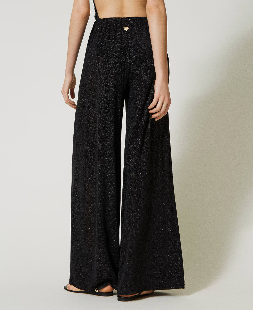 Pantaloni a palazzo con elastico Donna Nero TWINSET Milano