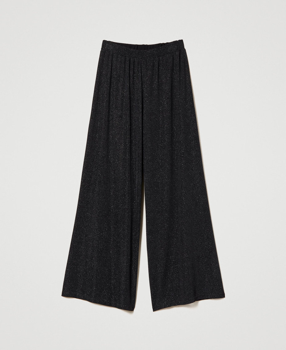 Palazzo trousers with elasticated waist Black Woman 231LB2LAA-0S