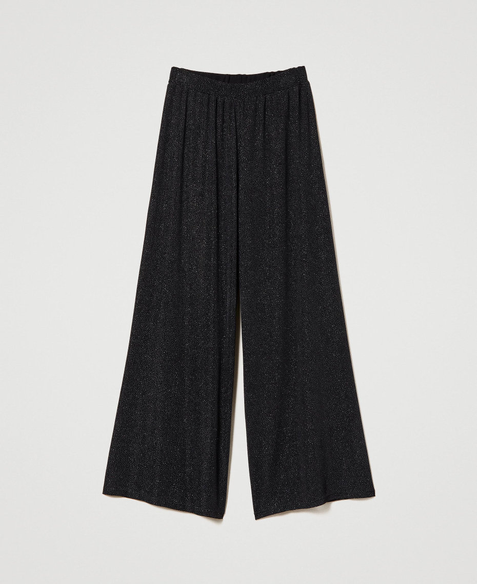 Palazzo trousers with elasticated waist