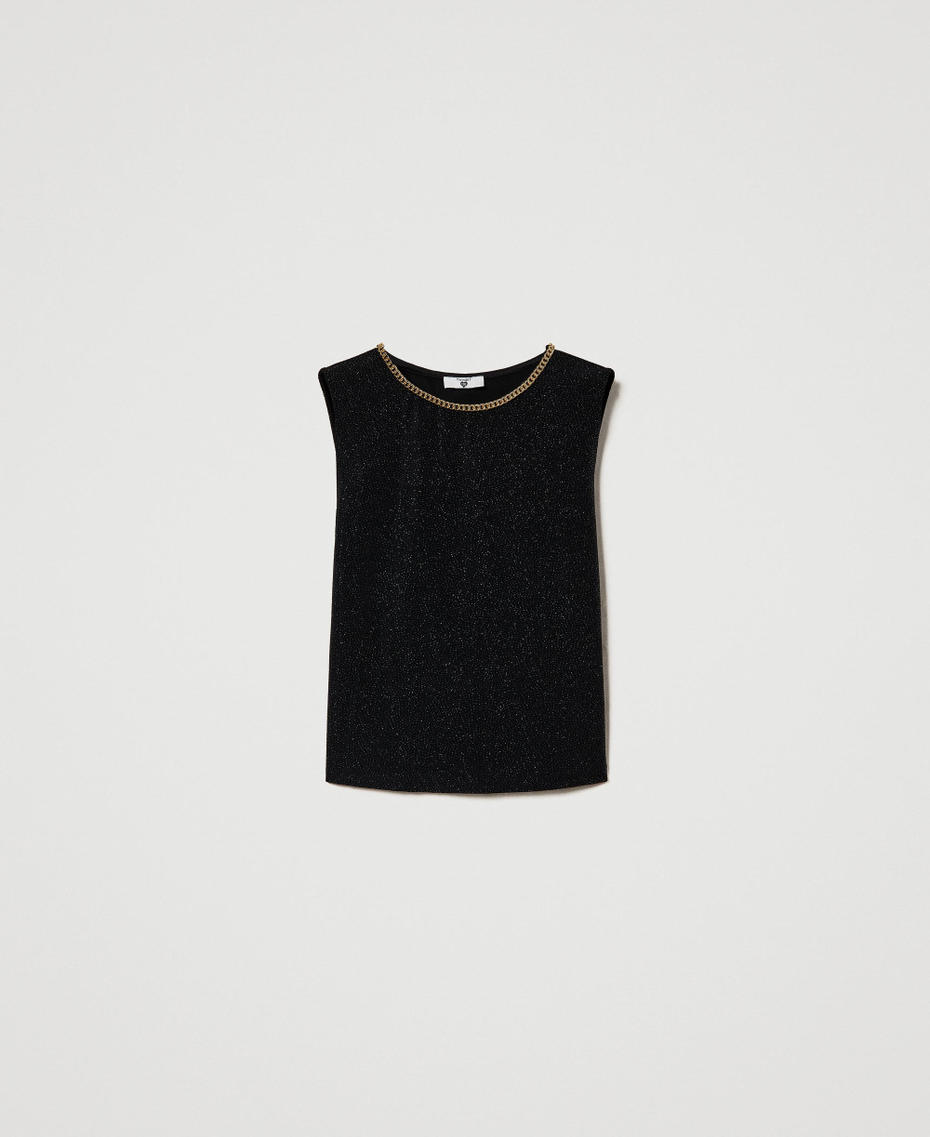 Top con catena décor