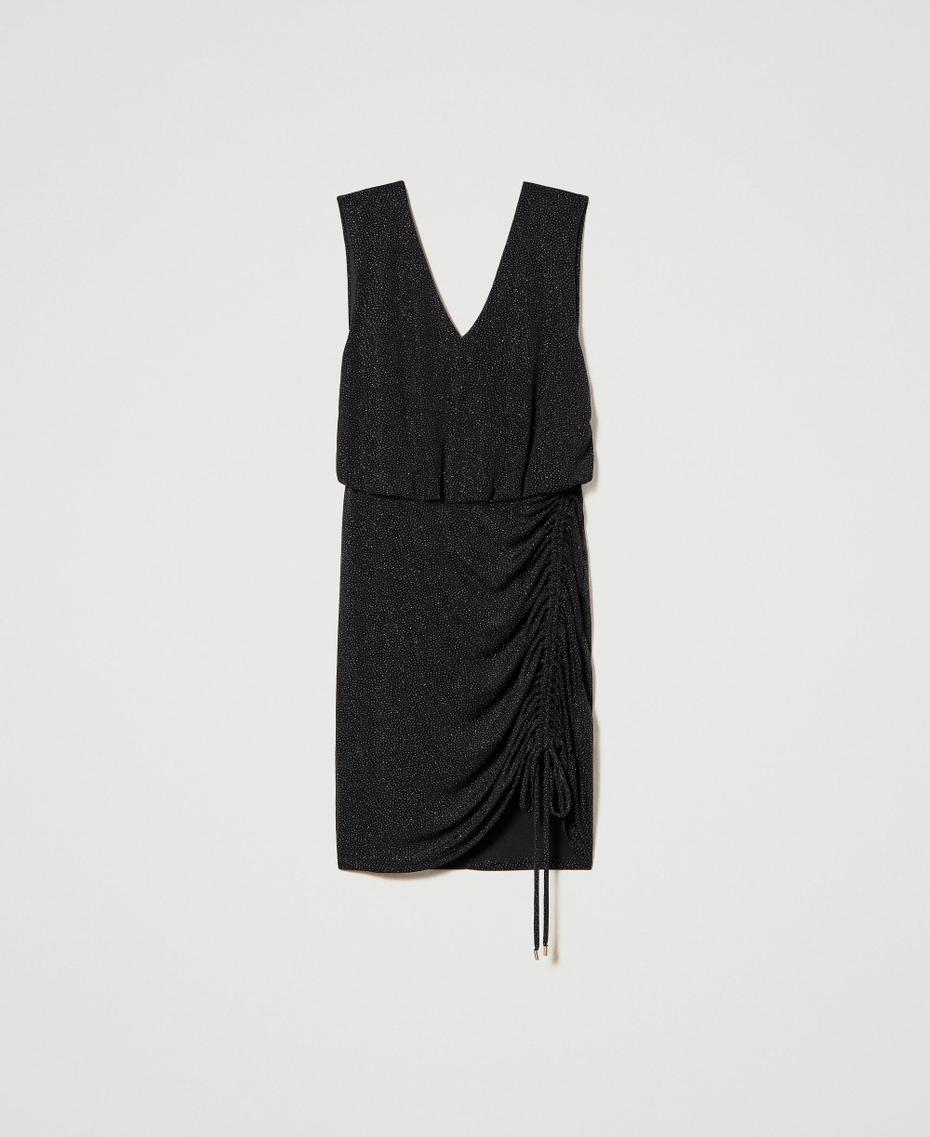 Приталенное платье со сборкой Черный женщина 231LB2LCC-0S
