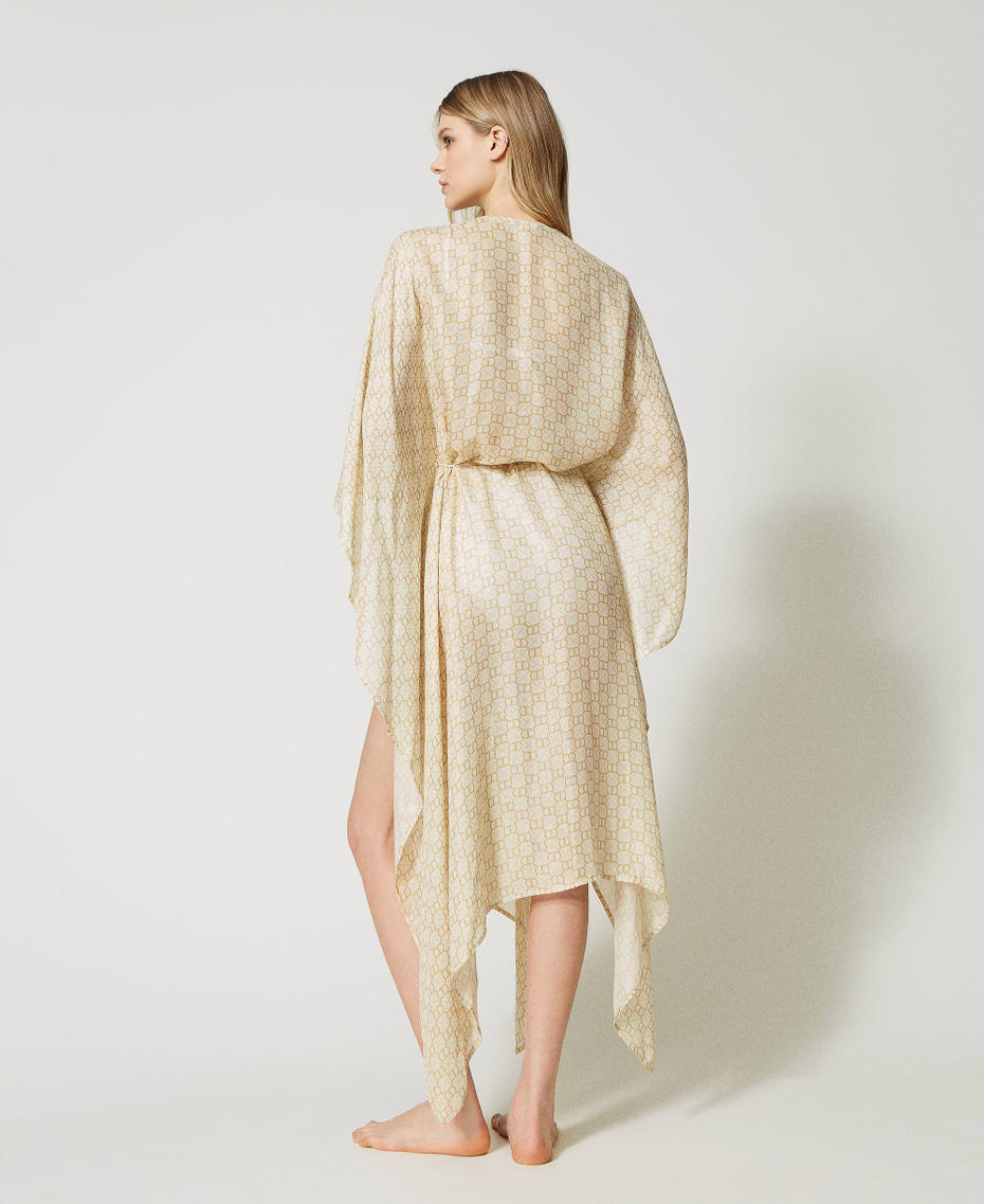 Caftan long avec Oval T jacquard