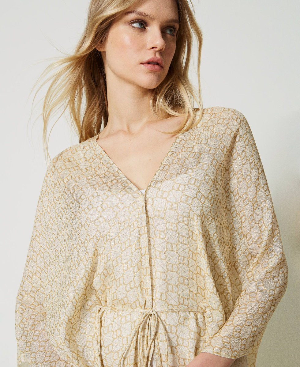 Caftan long avec Oval T jacquard