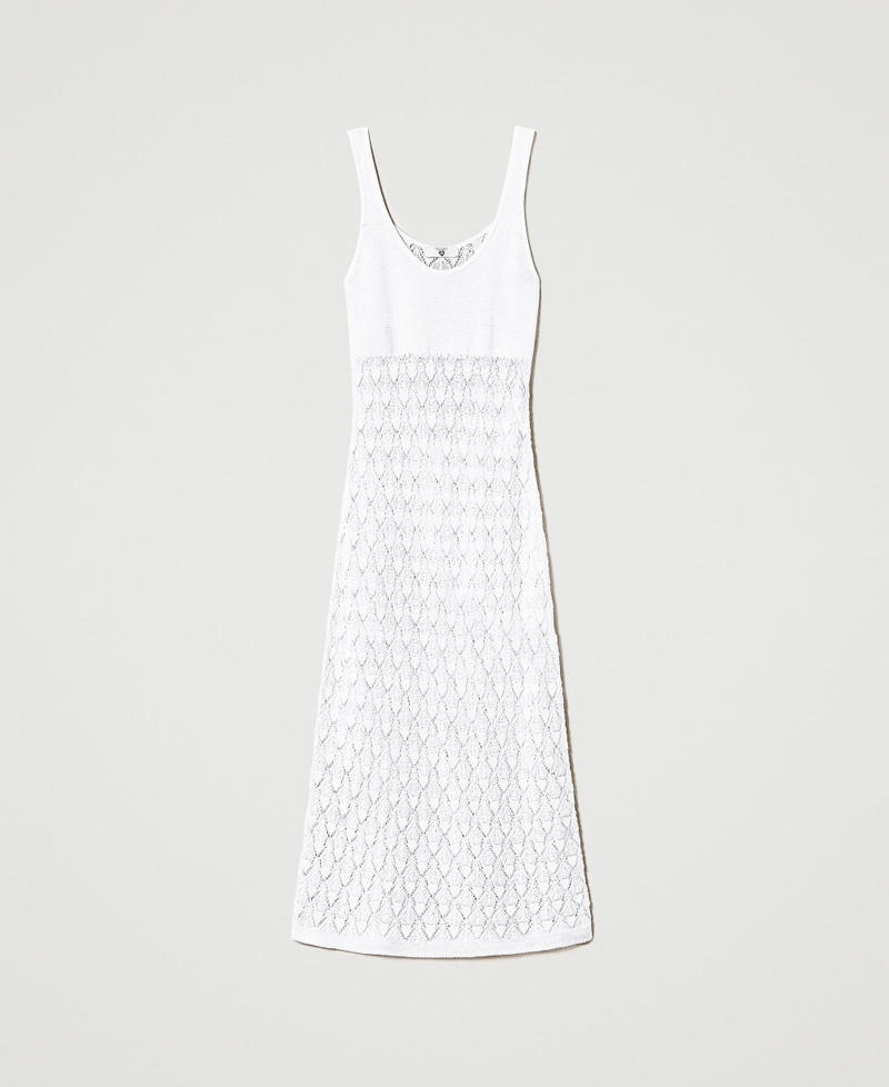 Abito longuette in maglia ricamata