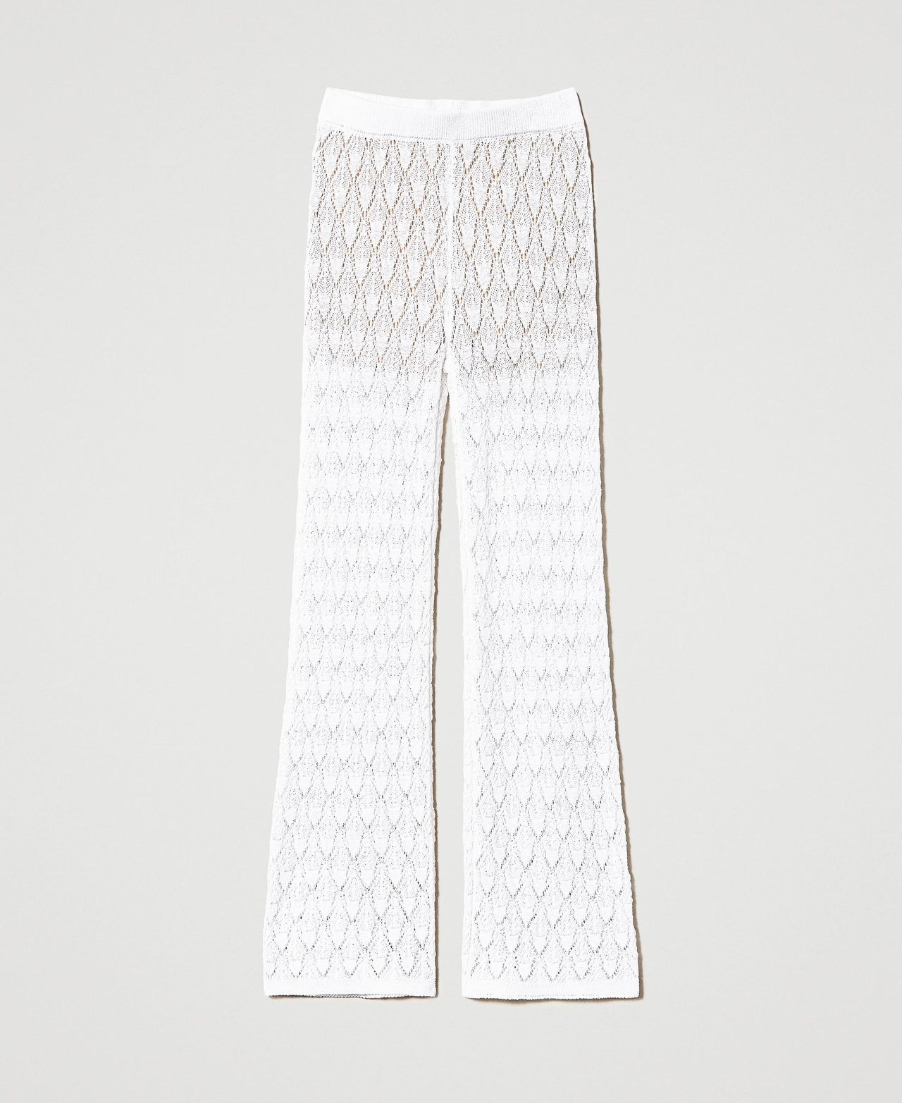 Pantaloni in maglia ricamata
