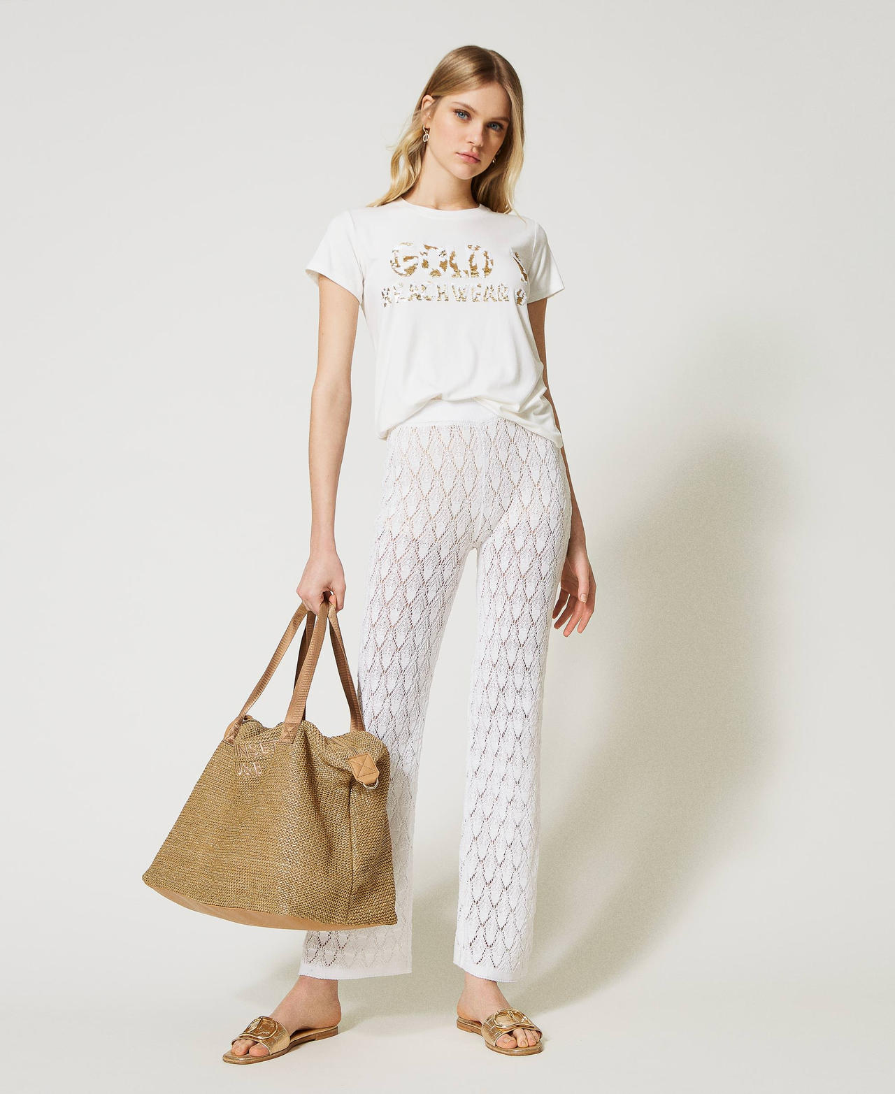 Straw maxi shopper