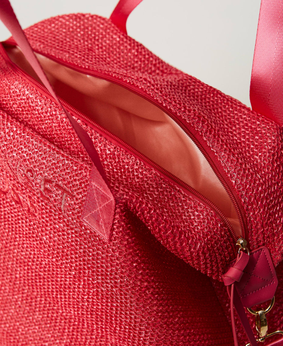 Straw maxi shopper "Flamingo" Pink Woman 231LB7733_10367_04