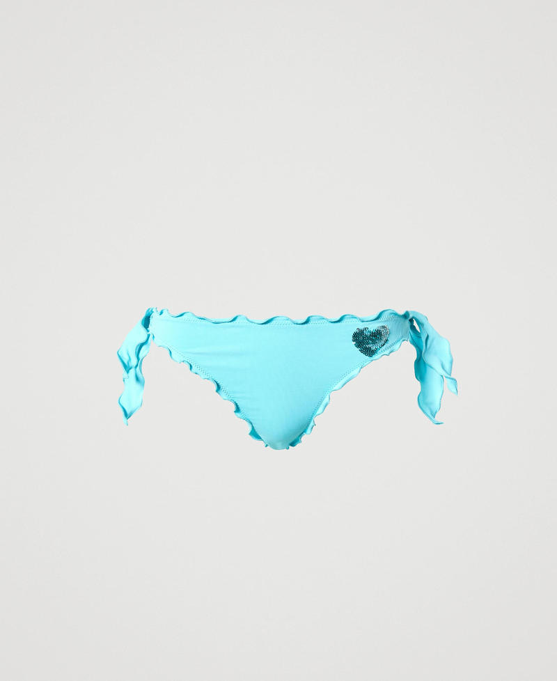 Bikini thong with embroidery