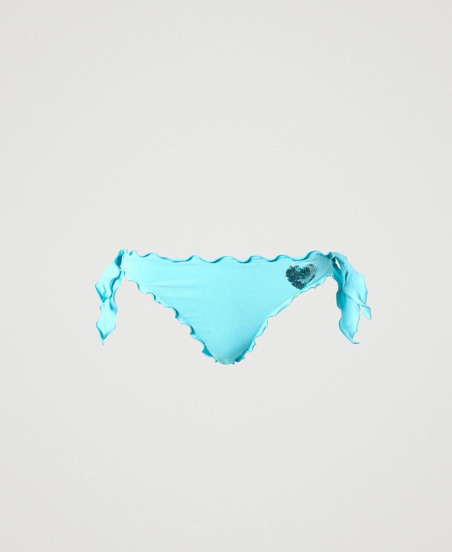 Bikini thong with embroidery