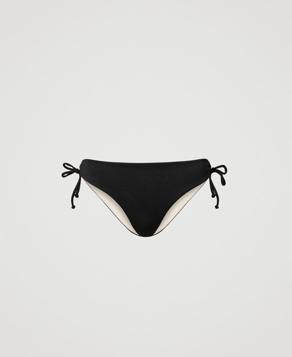 Reversible bikini bottom Bicolour Black / Sand Woman 231LBMC99-0S
