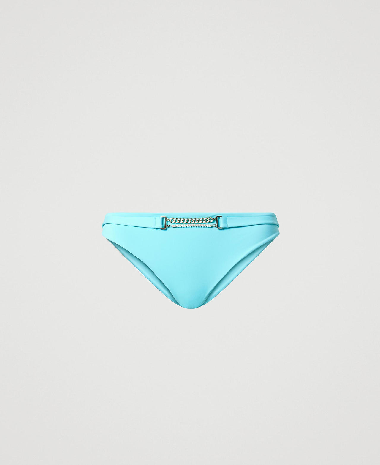 Bikini bottom with chains "Paradise” Blue Woman 231LBMH66-0S