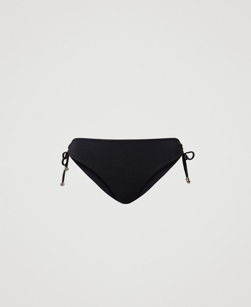 Bikini bottom with drawstring Black Woman 231LBMHYY_00006_0S