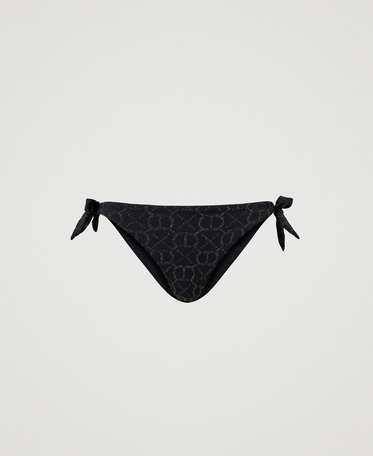 Jacquard bikini thong with Oval T