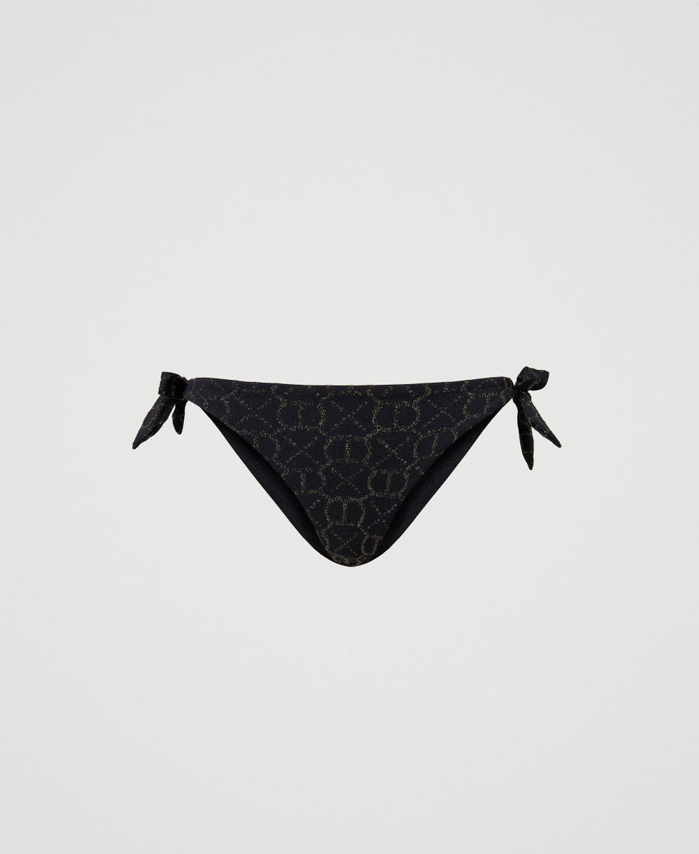 Tanga de bain jacquard avec Oval T
