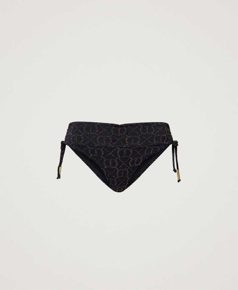 Slip de bain jacquard avec Oval T