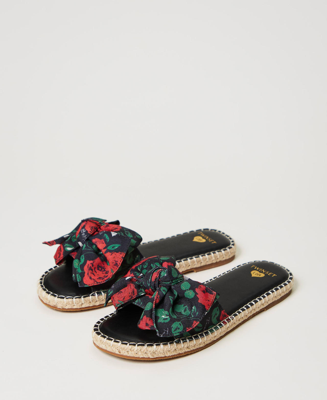 Slides with bow Woman Patterned TWINSET Milano