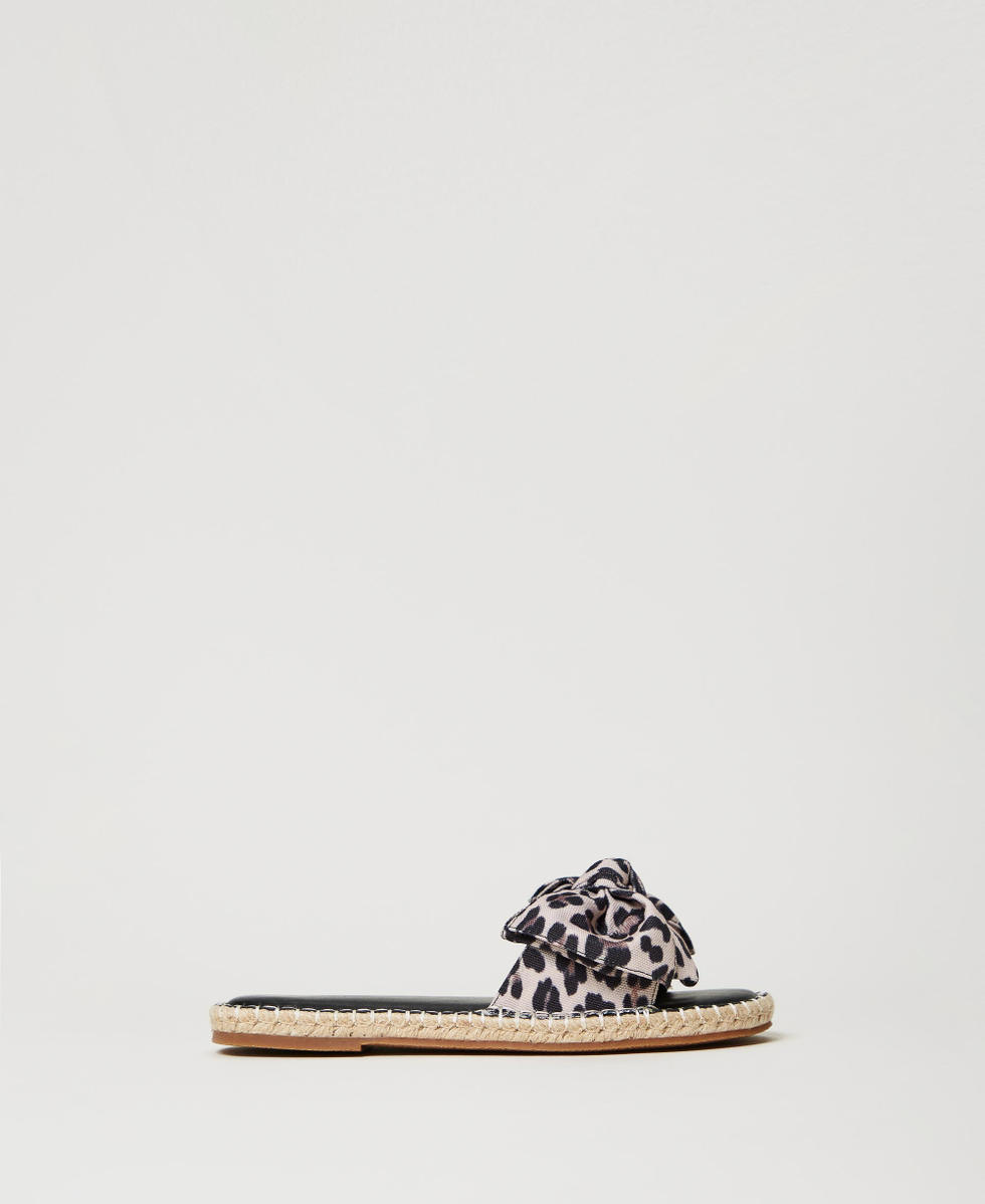Slides with bow Woman Patterned TWINSET Milano