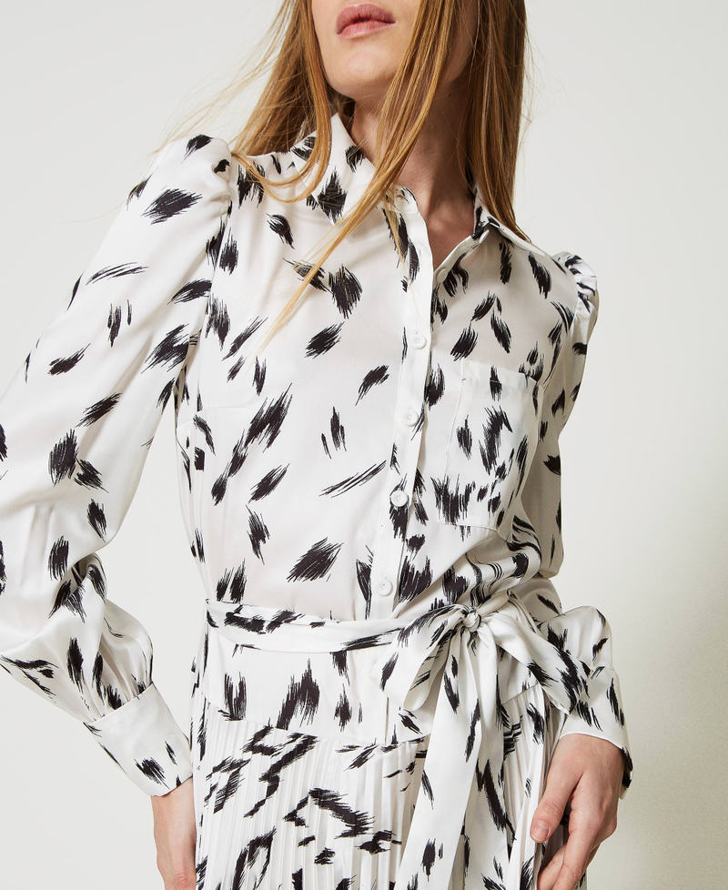 Robe mi-longue imprimée